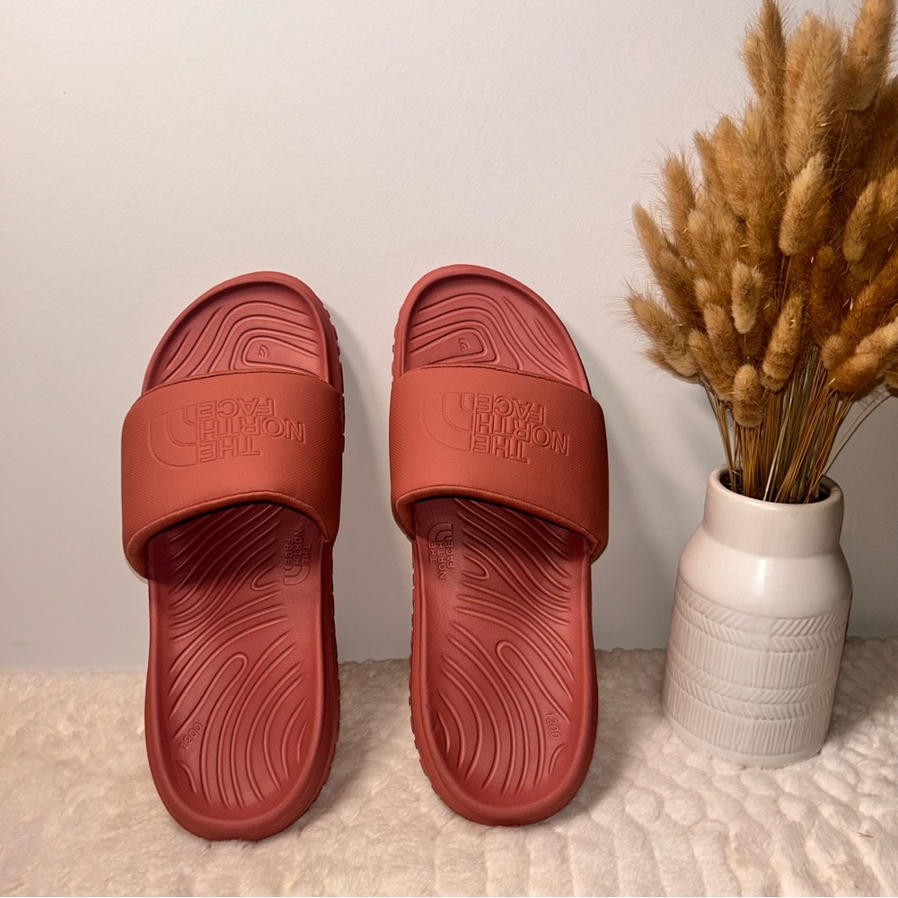 The North Face Neve Stop Cush Women’s Slides. Sz 7. Medium Pink/Coral - Picture 5 of 7